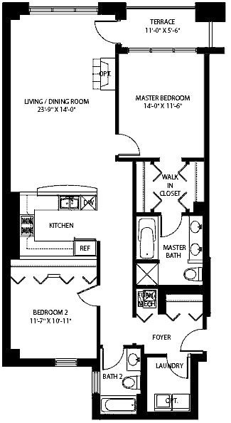 3140 N Sheffield Floorplan - 02 Tier*